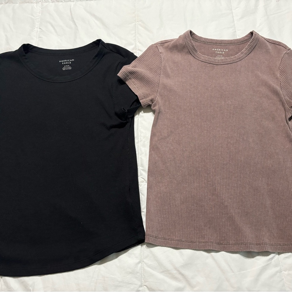 American Eagle Outfitters Kids Black & Brown Short-Sleeve Tees
